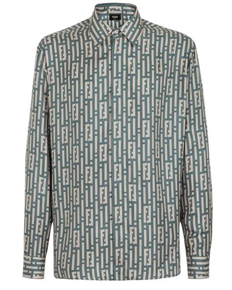 maglione fendi uomo stripes|FENDI FF Stripes Silk Shirt .